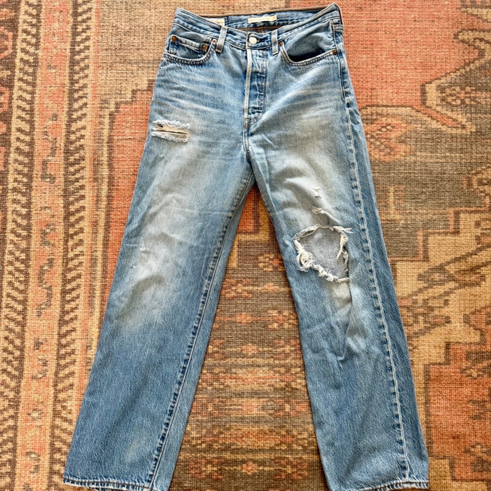 Levi Ribcage Straight Ankle Jeans